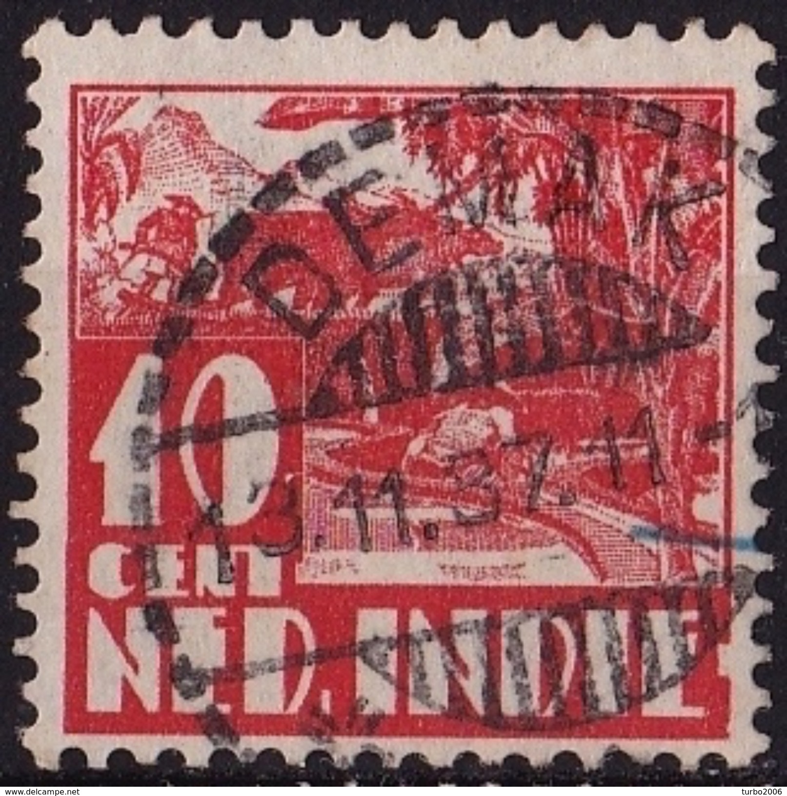 Ned. Indië: DEMAK (164) Op 1934-37 Karbouw 10 Ct Rood NVPH 194 - Nederlands-Indië