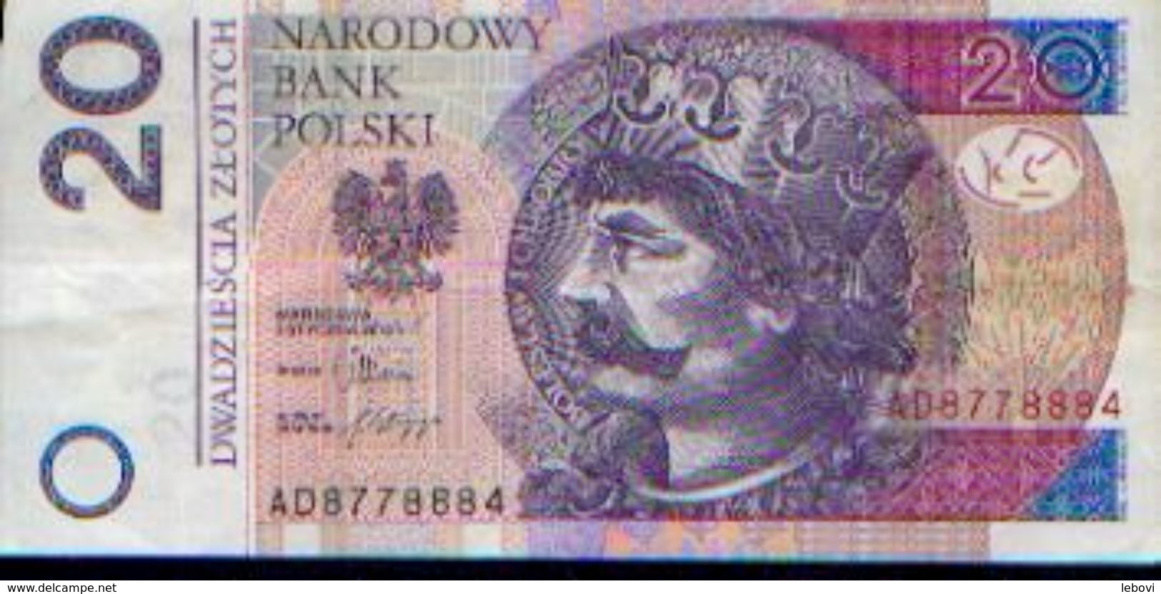 POLOGNE  – 20 Zloty 2012 - Poland