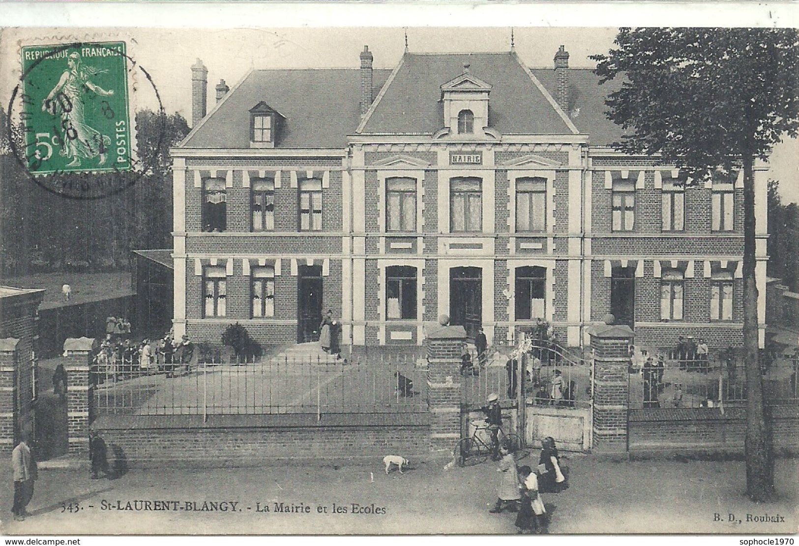 PAS DE CALAIS - 62 - SAINT LAURENT BLANGY - Mairie Et écoles - Animation - Saint Laurent Blangy