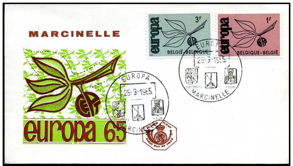 (E2999104)  België/Belgique   - FDC - Europa CEPT 1965 - 1965