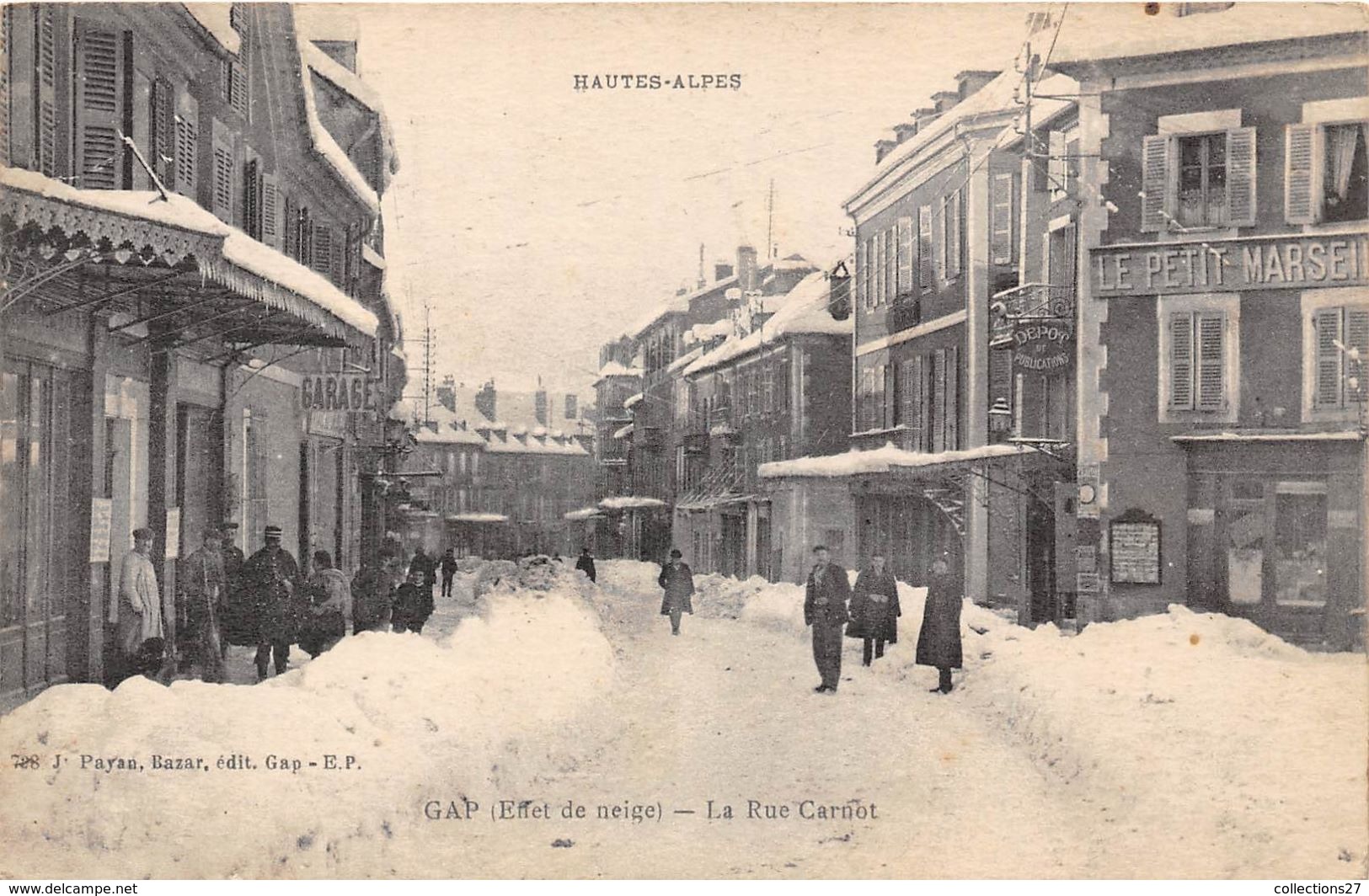 05-GAP- EFFET DE NEIGE, LA RUE CARNOT - Gap