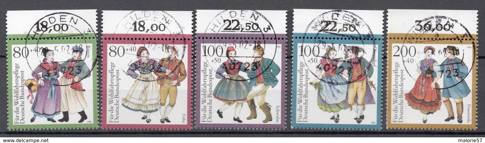 ALLEMAGNE R.F.A 1993 Michel 1696 - 1700 Oblitéré - Oblitérés