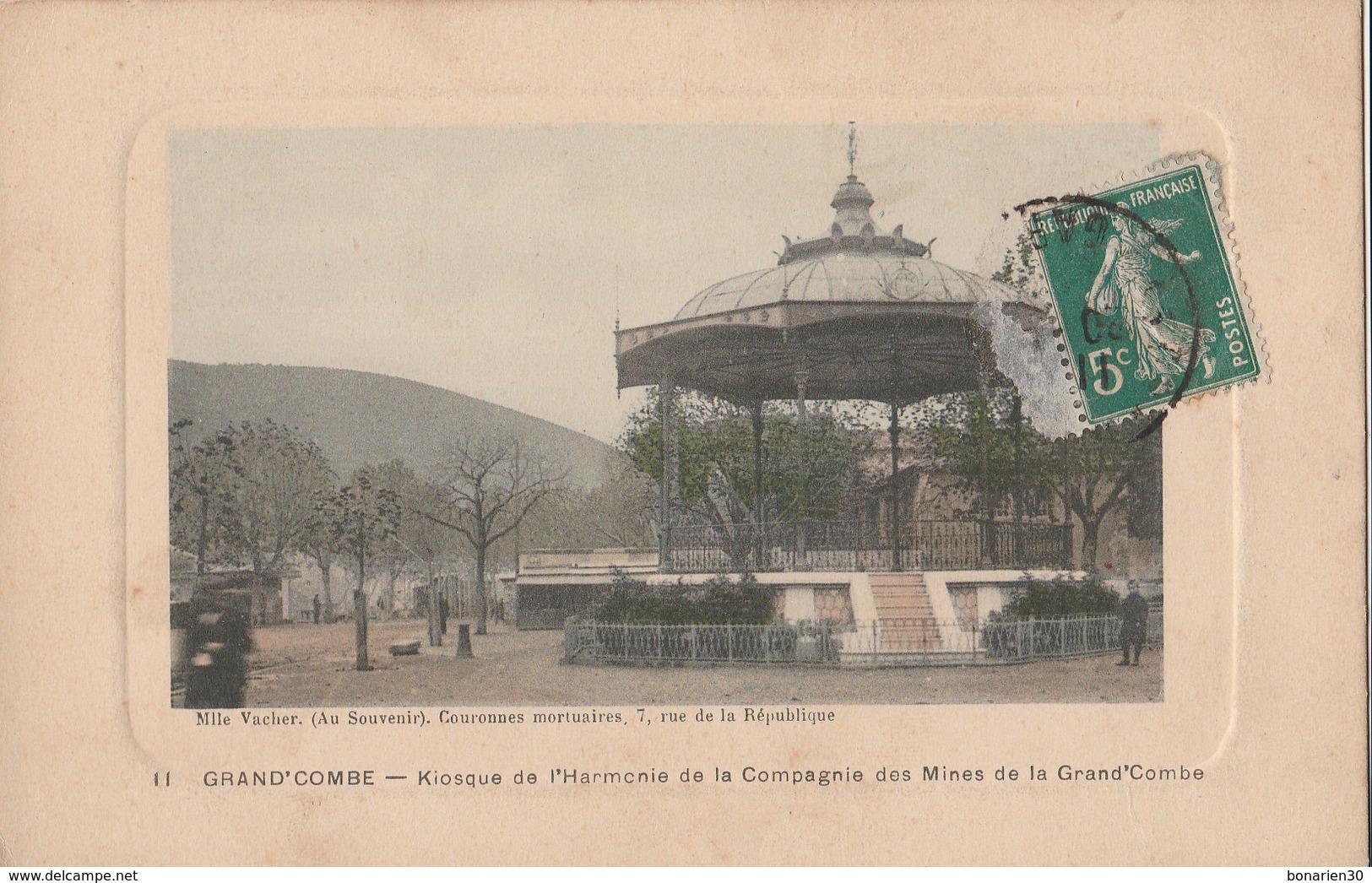 CPA 30 UZES LA GRAND'COMBE KIOSQUE HARMONIE DES MINEURS - La Grand-Combe