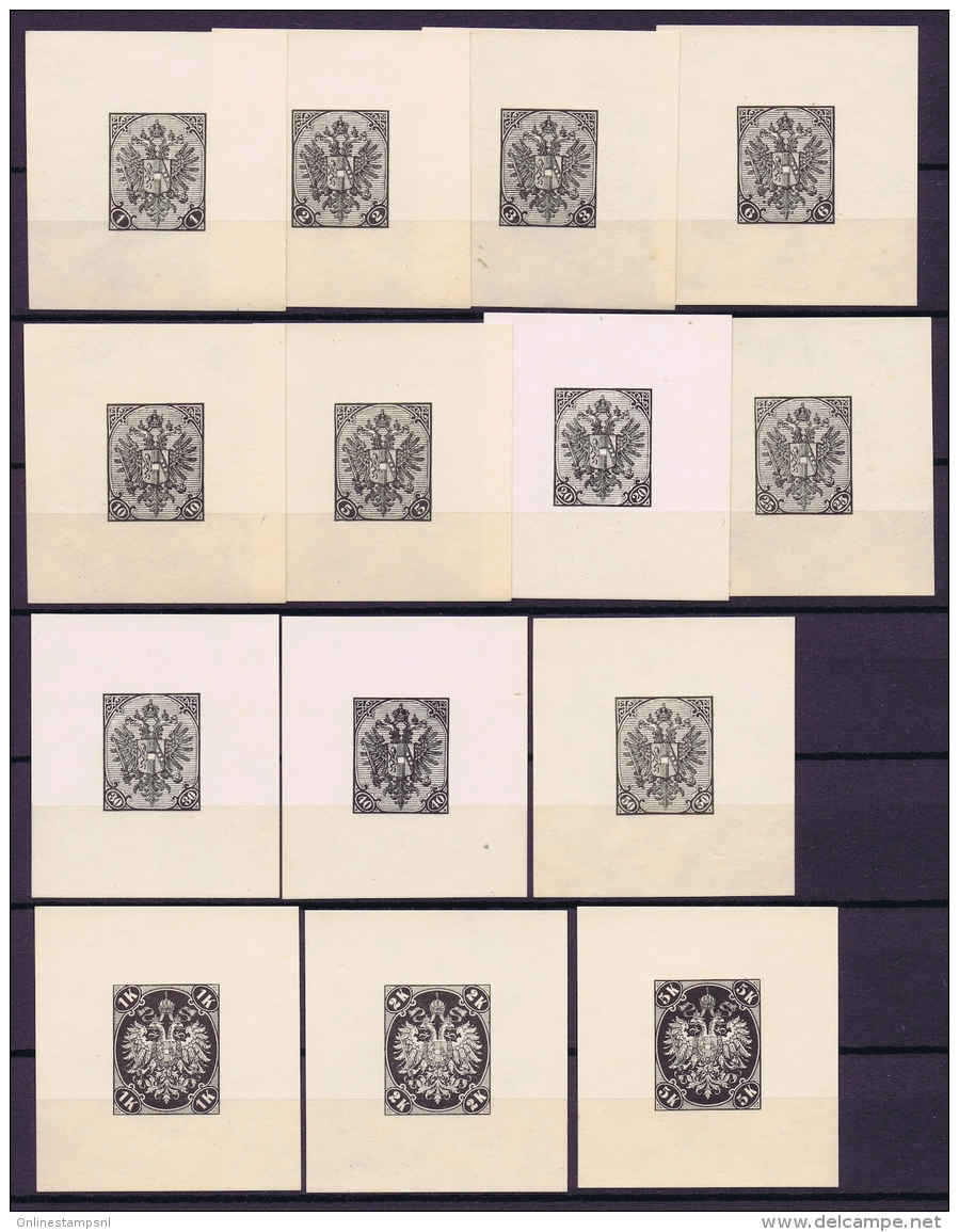 Österreichisch- Bosnien Und Herzegowina Mi. 10 PU II - 23 PU II Porbedrücken  CV 1200 Euro - Unused Stamps