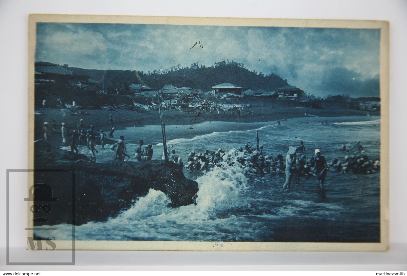 Old Postcard Japan - Beach, Animated - Posted 1913 - Otros & Sin Clasificación