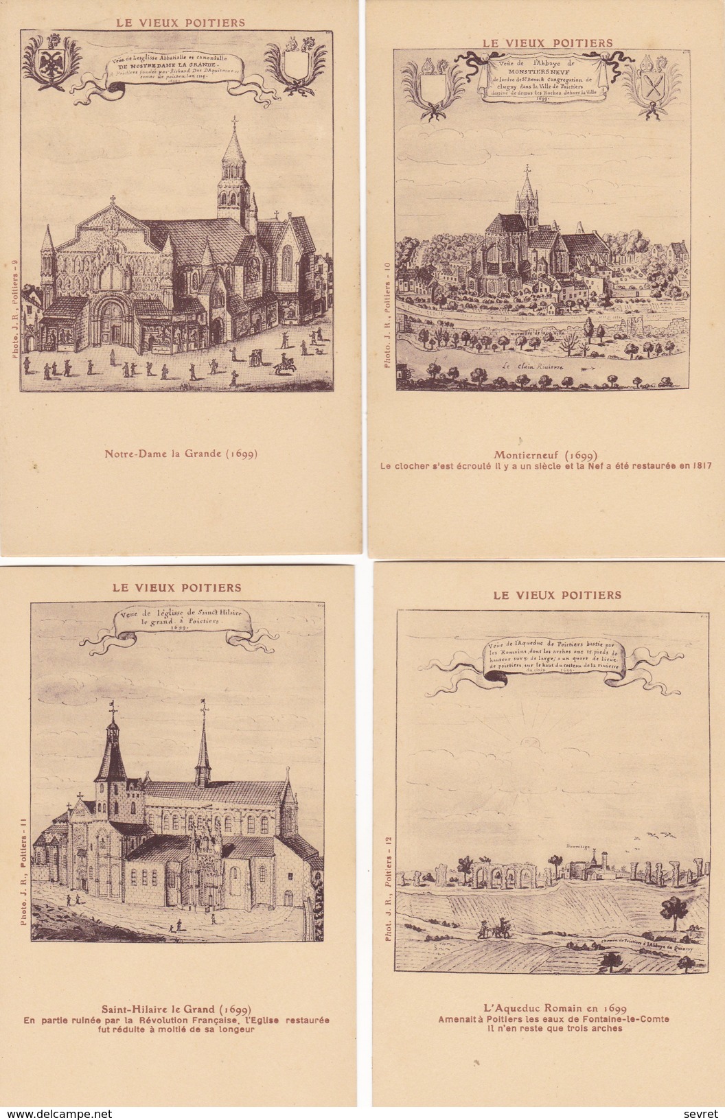 LE VIEUX POITIERS. - Série Complète RARE De 20 Cartes Légendées. - Poitiers