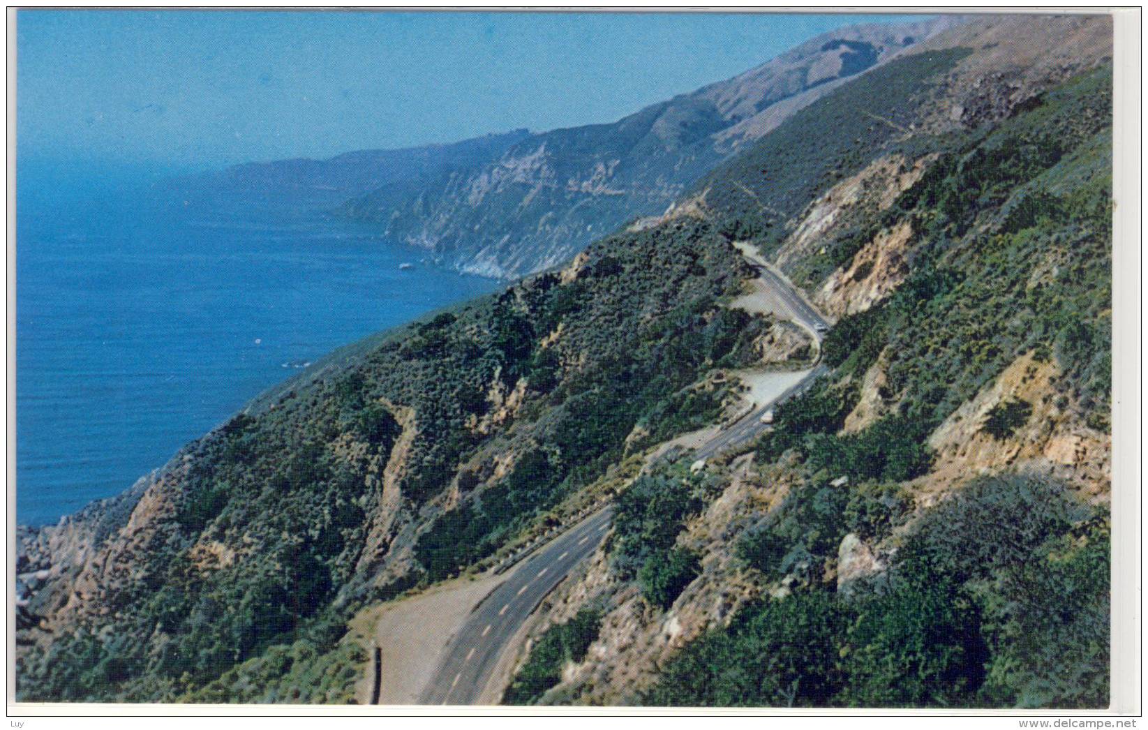 BIG SUR  - Aerial View, Looking North From Partington Ridge , South Of Carmel - American Roadside