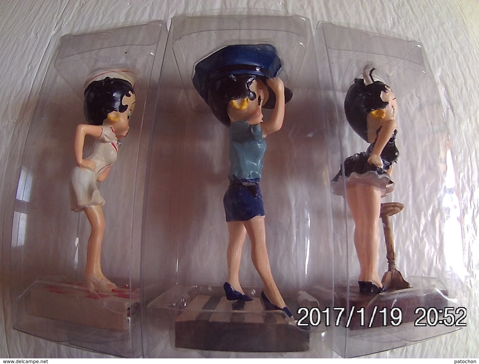3 Figurines Betty Boop M6 Interactions Agent De Police Femme De Chambre Infirmière - Autres & Non Classés
