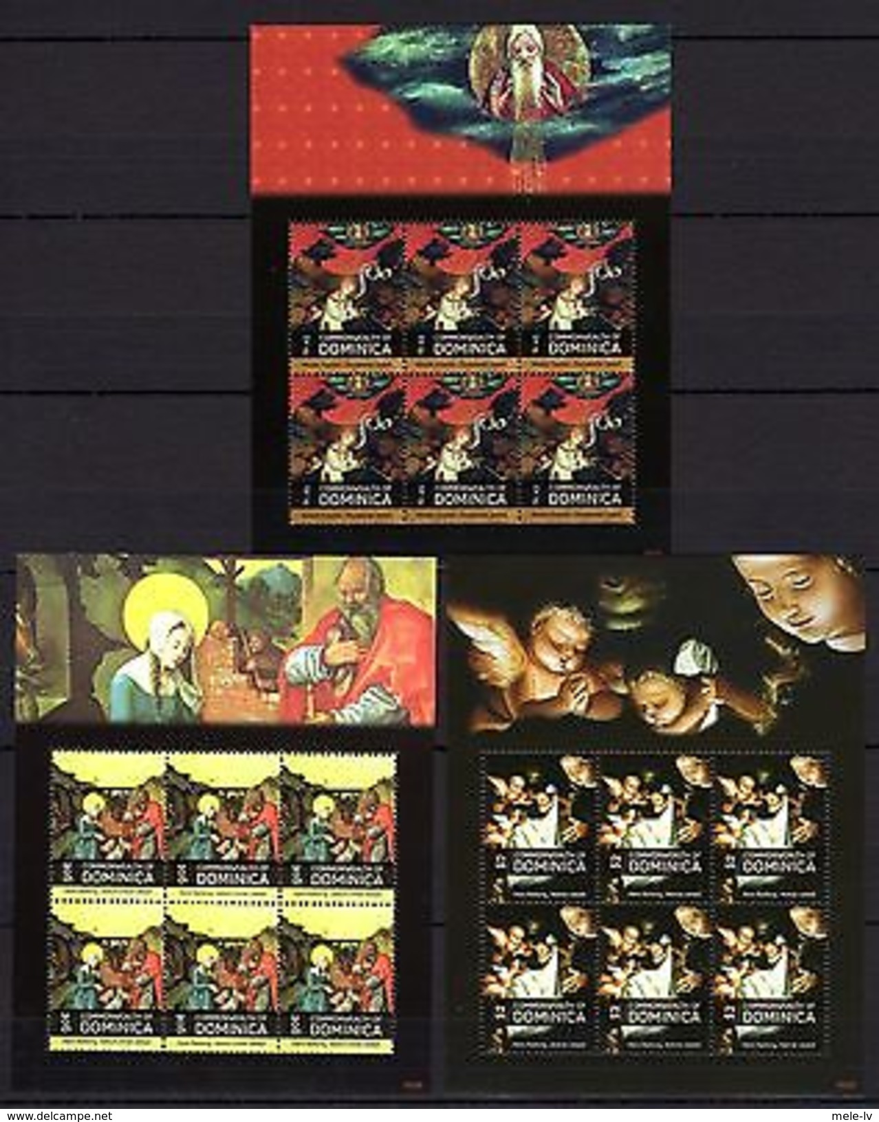 Dominica 2010 Art Christmas MNH Mi.4115-17 3KB --(cv 22) - Other & Unclassified