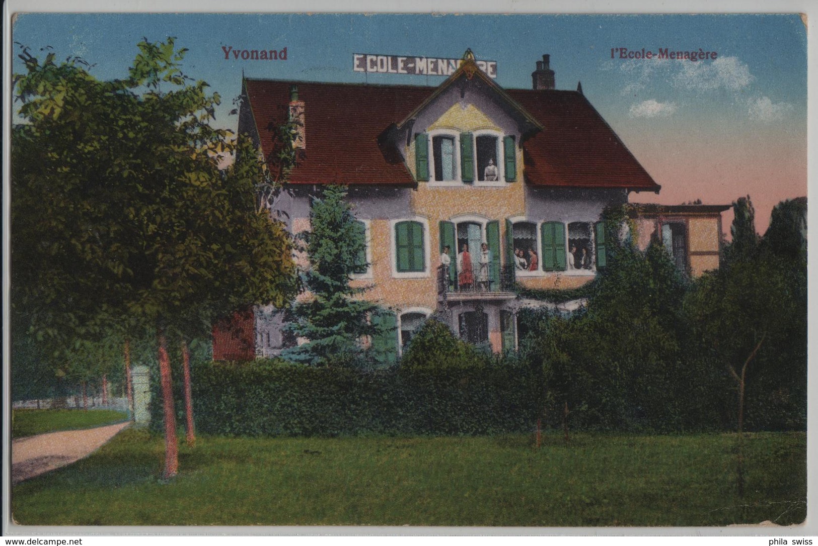 Yvonand - L'Ecole-Menagere - Animee - Photo: Guggenheim No. 16510 - Yvonand