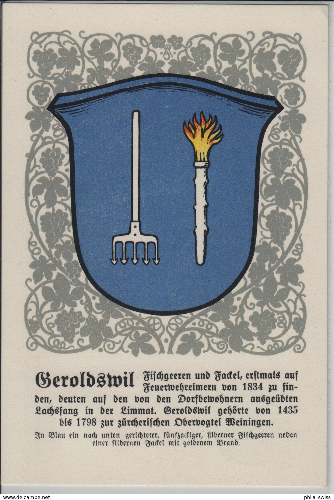 Geroldswil - Zürcher Gemiendewappen No. 55 - Other & Unclassified