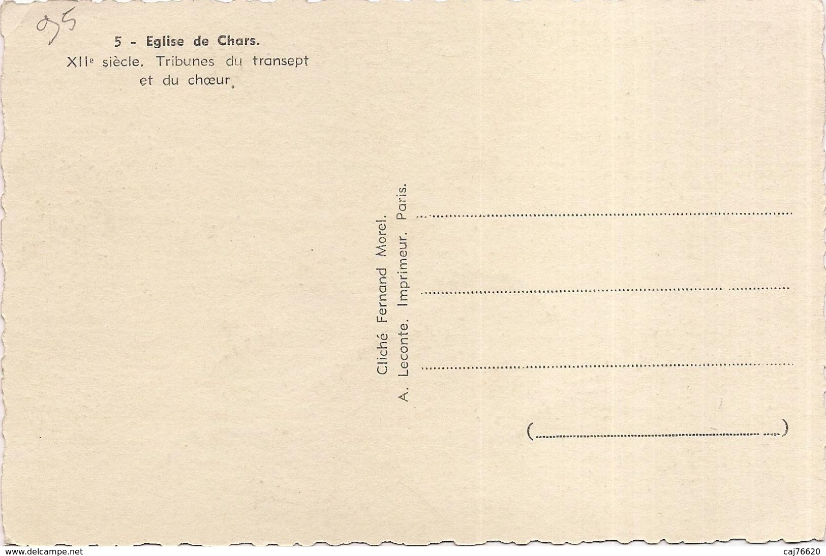 église De Chars , Tribunes Du Transept Et Du Choeur - Chars