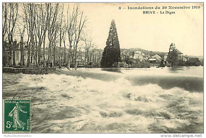 270917 - 19 BRIVE - Inondations Du 30 Novembre 1910 - La Digue - Brive La Gaillarde