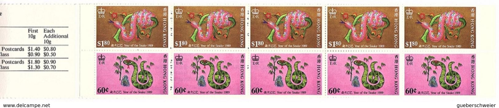 HK 39 - HONG-KONG Carnet C547 Année Du Serpent 1989 - Carnets