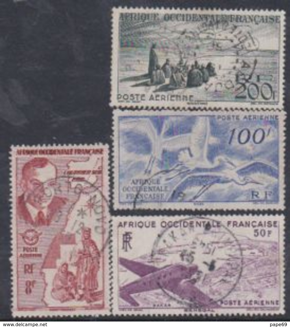 A. O. F.  P. A.  N° 11 / 14  O   Vols Sur L'A.O.F., Les 4 Valeurs  Oblitérations Moyennes à Assez-belles, Sinon TB - Used Stamps