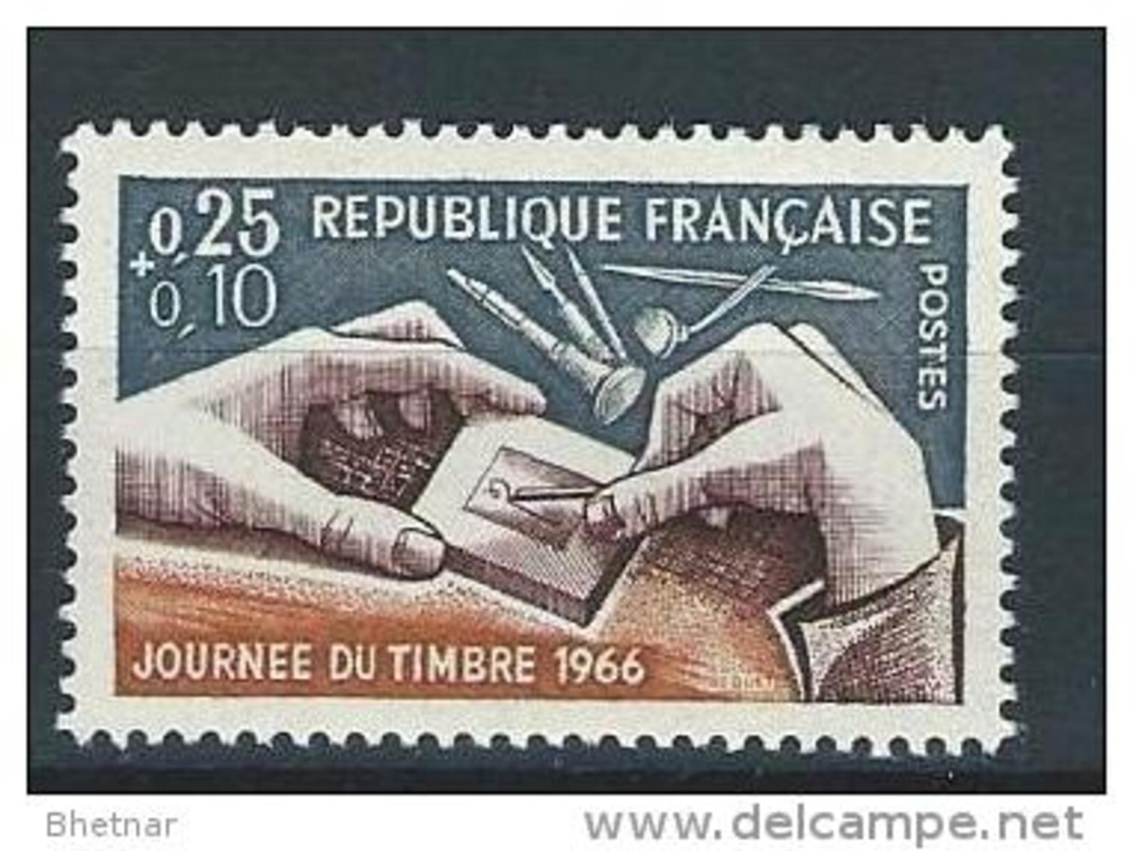 FR YT 1477 " Journée Du Timbre " 1966 Neuf** - Unused Stamps