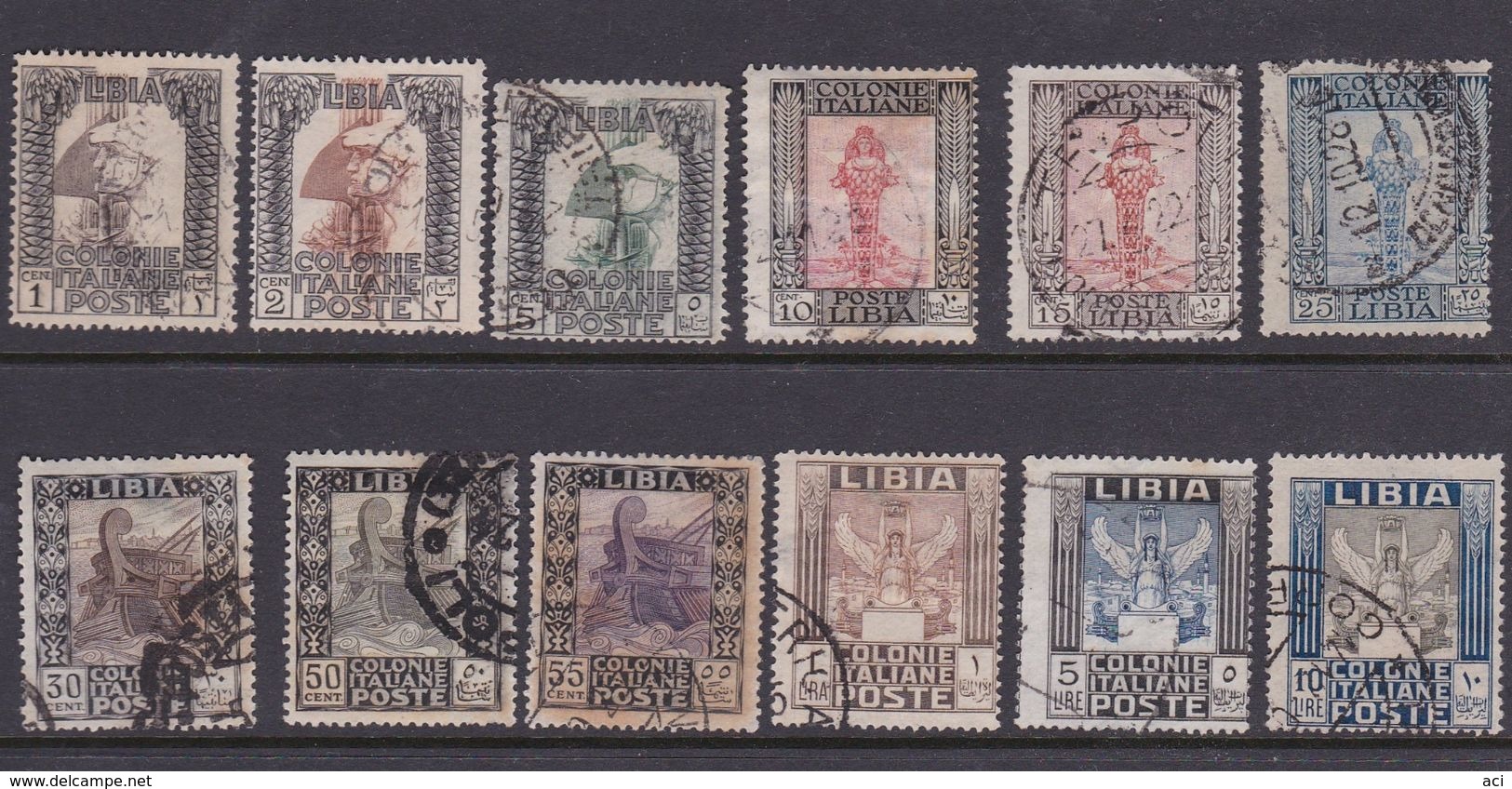 Italy-Colonies And Territories-Libya S 21-32 1921 Pictorials, Used Set - Libya