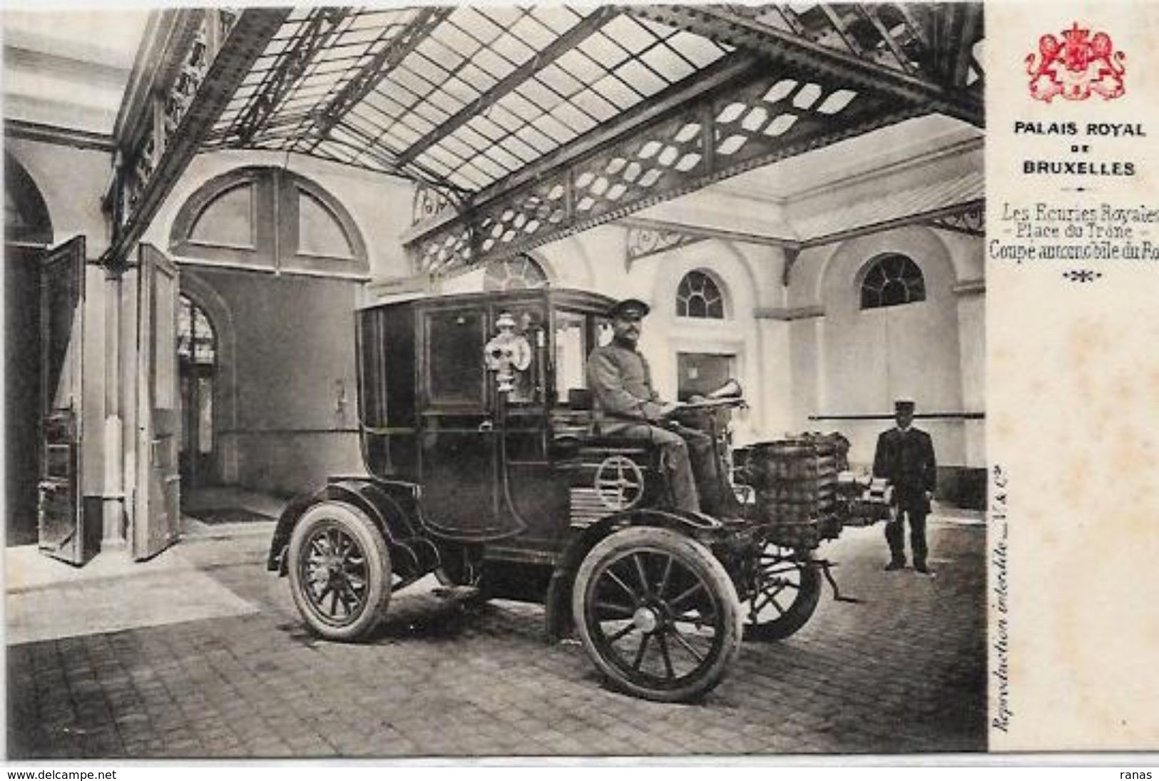 CPA Belgique Léopold II Voiture Royale Coupé Automobile Du Roi Non Circulé - Famous People