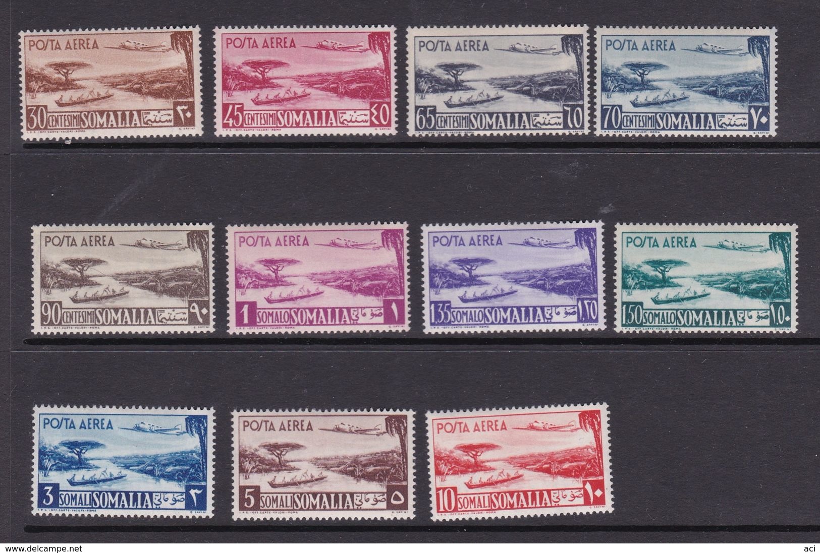 Somalia S 1-11 1950 Definitives, Mint Hinged Set - Somalie (AFIS)