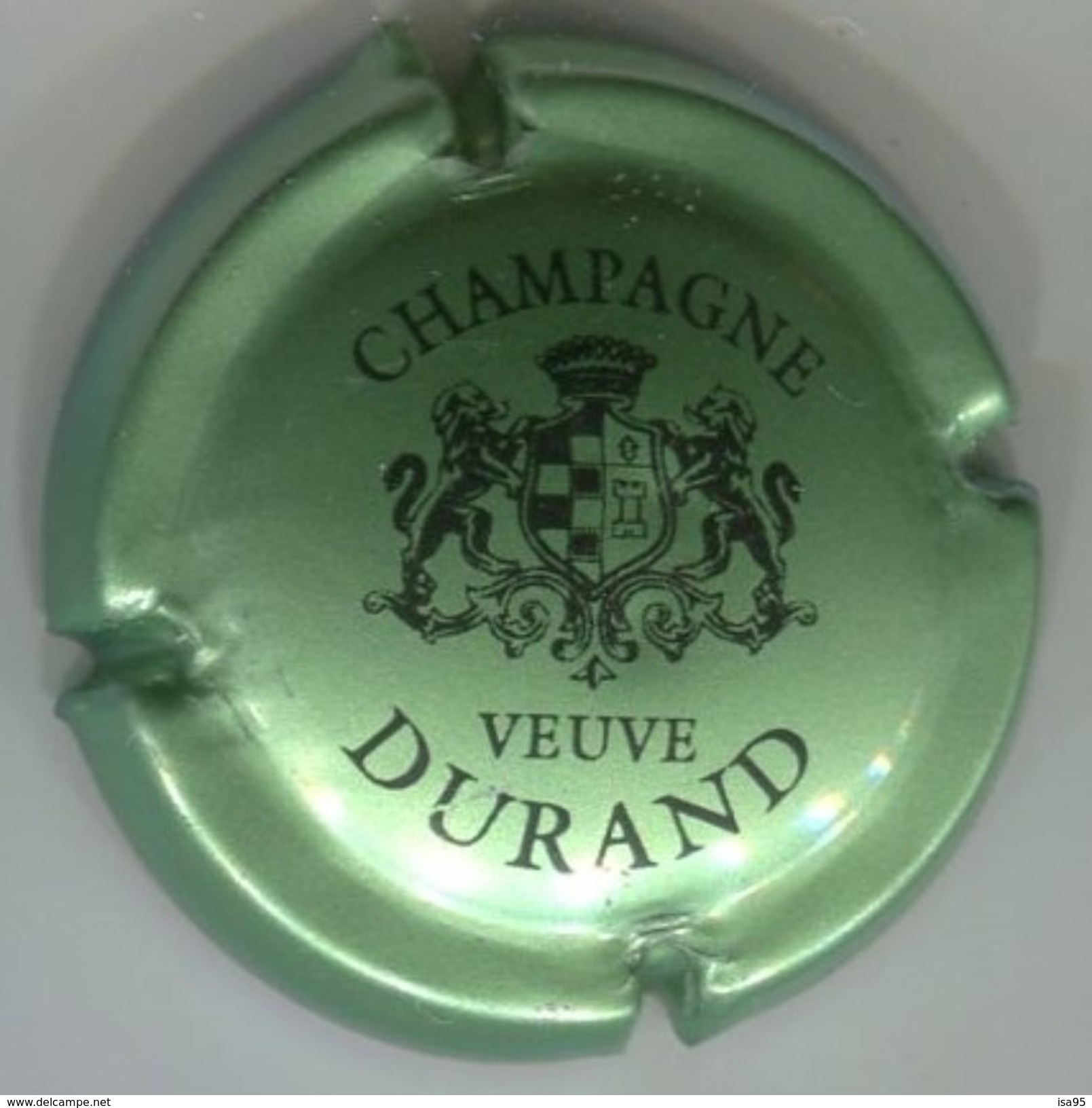 CAPSULE-CHAMPAGNE DURAND VEUVE N°07 Vert Pâle Métal & Noir - Durand (Veuve)