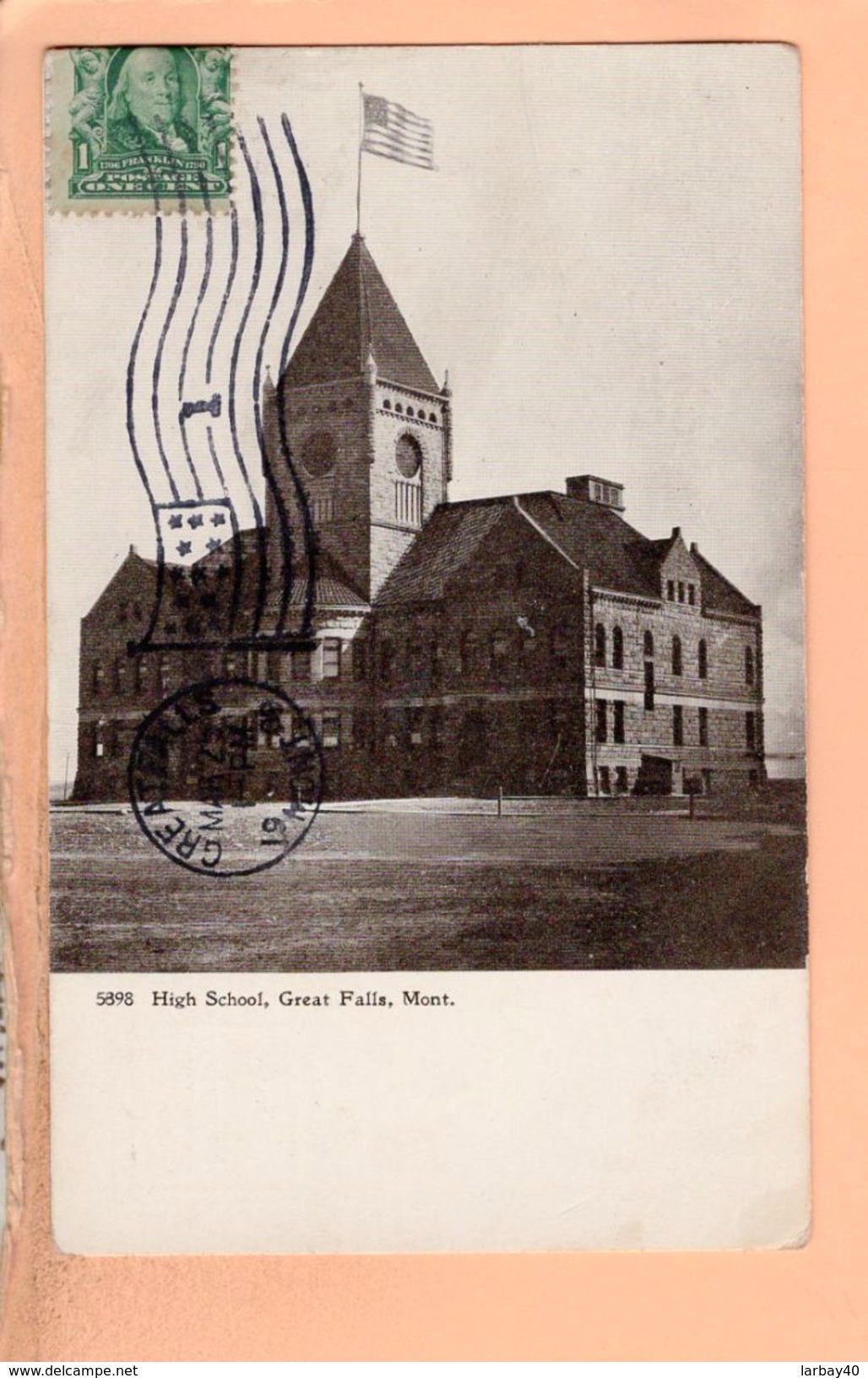 Cpa  Cartes Postales Ancienne - High School Great Falls Mont - Great Falls