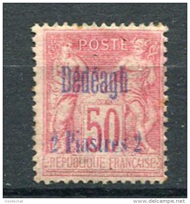 4956  DEDEAGH   N°  7*     2pi S. 50c  Rose    Timbre De France  Surchargé (bleu)    TB - Ongebruikt