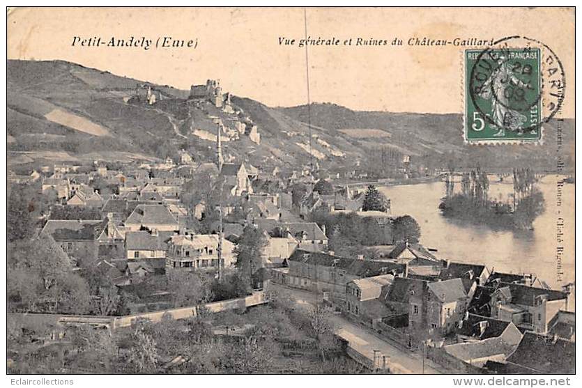 Les Andelys. Petit Andely  27 :    Vue Générale Des Ruines Du Château Gaillard             (voir Scan) - Les Andelys