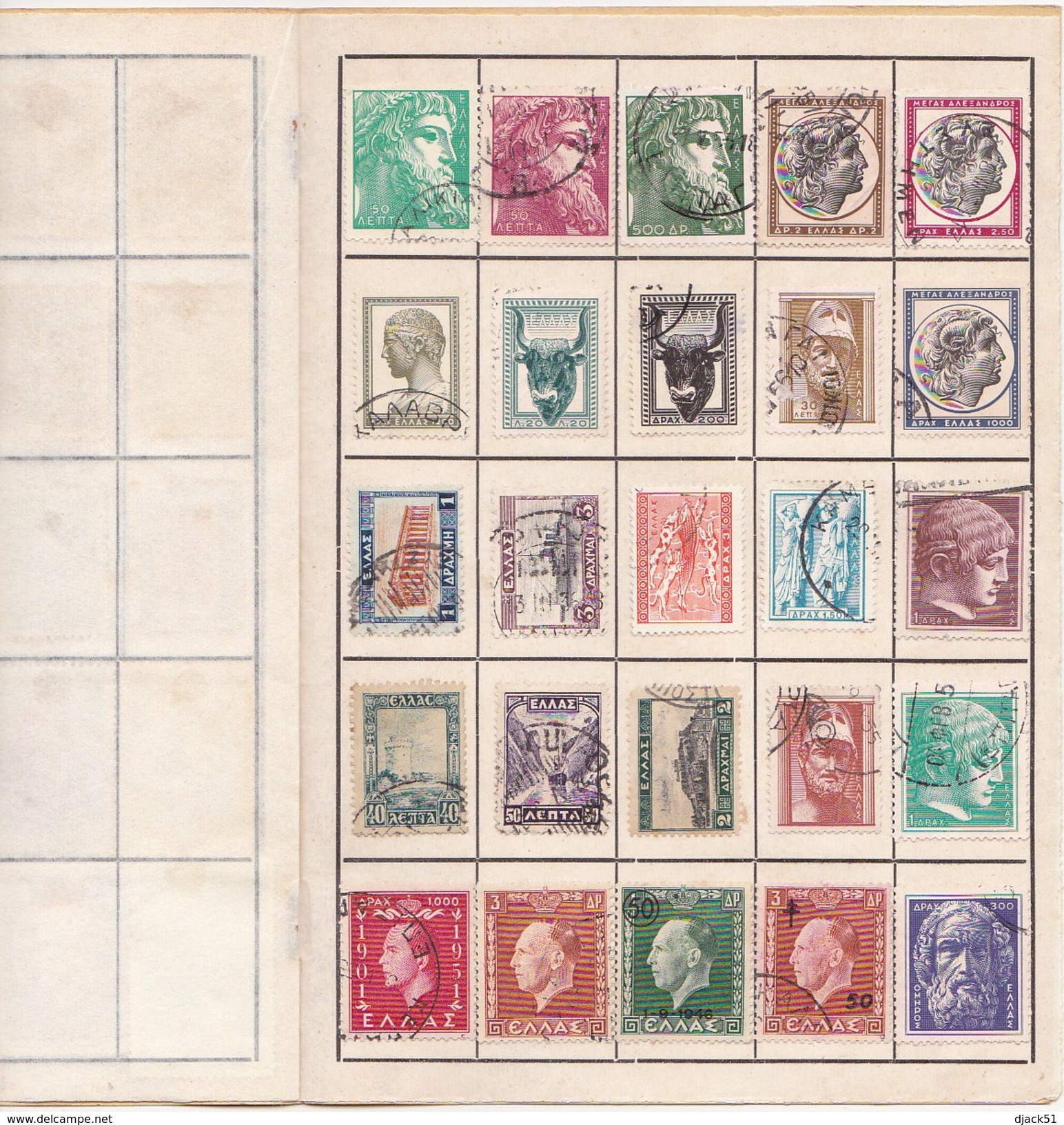 Grèce - 100 Timbres (Stamps) Différents / Souvenir HELLENIQUES - Collections