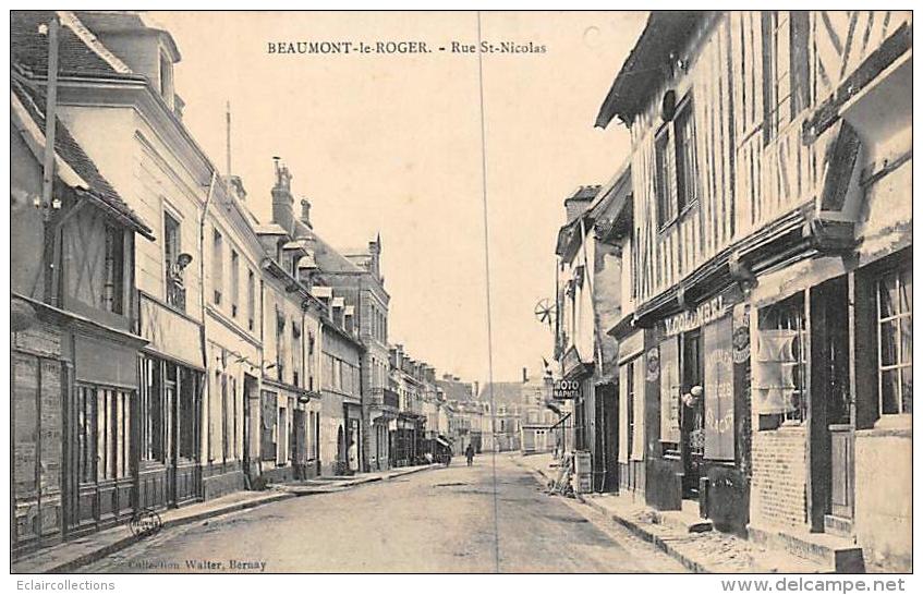 Beaumont Le Roger     27 :     Rue  St Nicolas    (voir Scan) - Beaumont-le-Roger