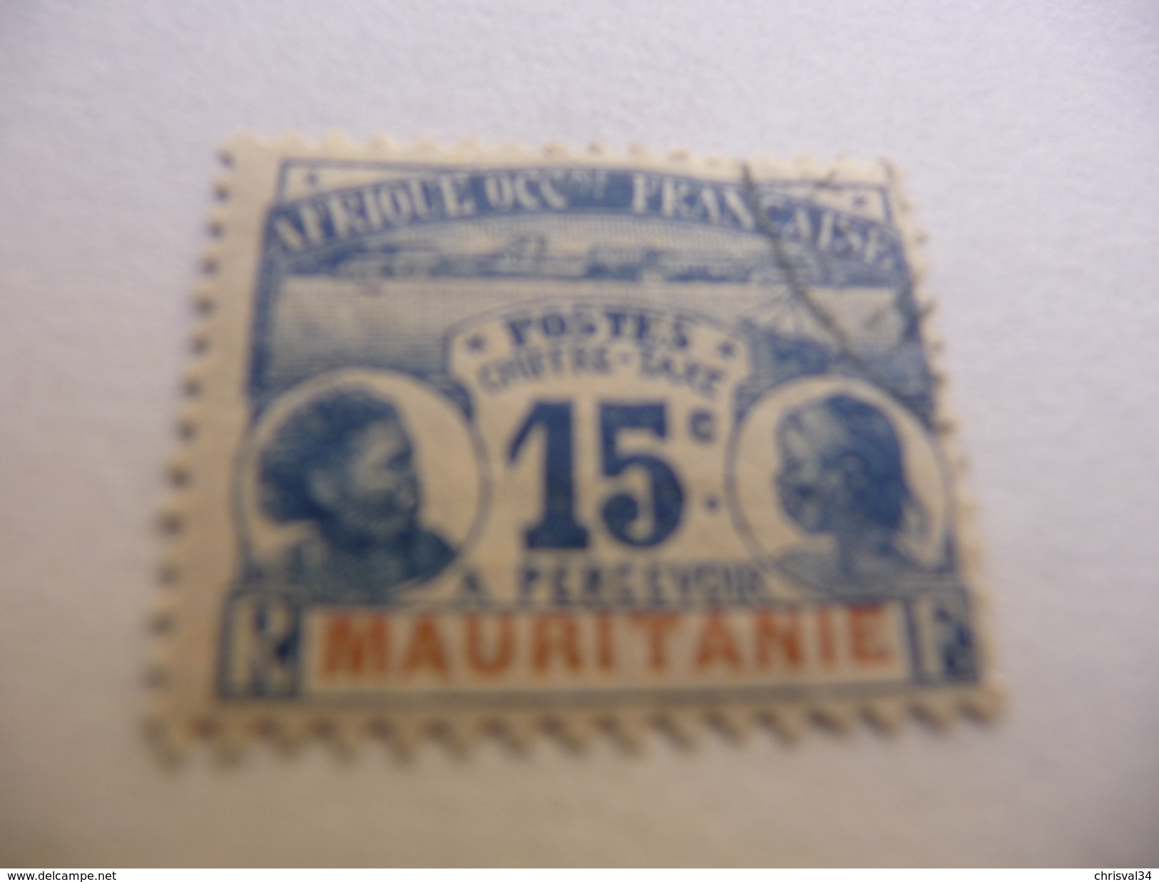 TIMBRE   MAURITANIE    TAXE    N  11      COTE  9,00  EUROS   OBLITERE - Used Stamps