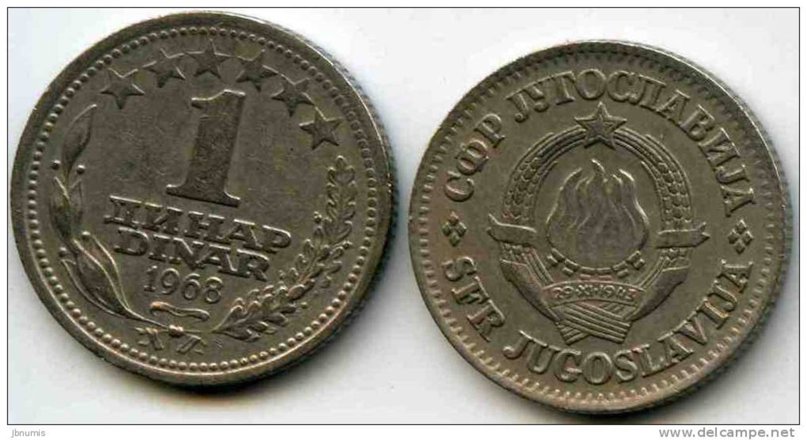 Yougoslavie Yugoslavia 1 Dinar 1968 KM 48 - Jugoslawien