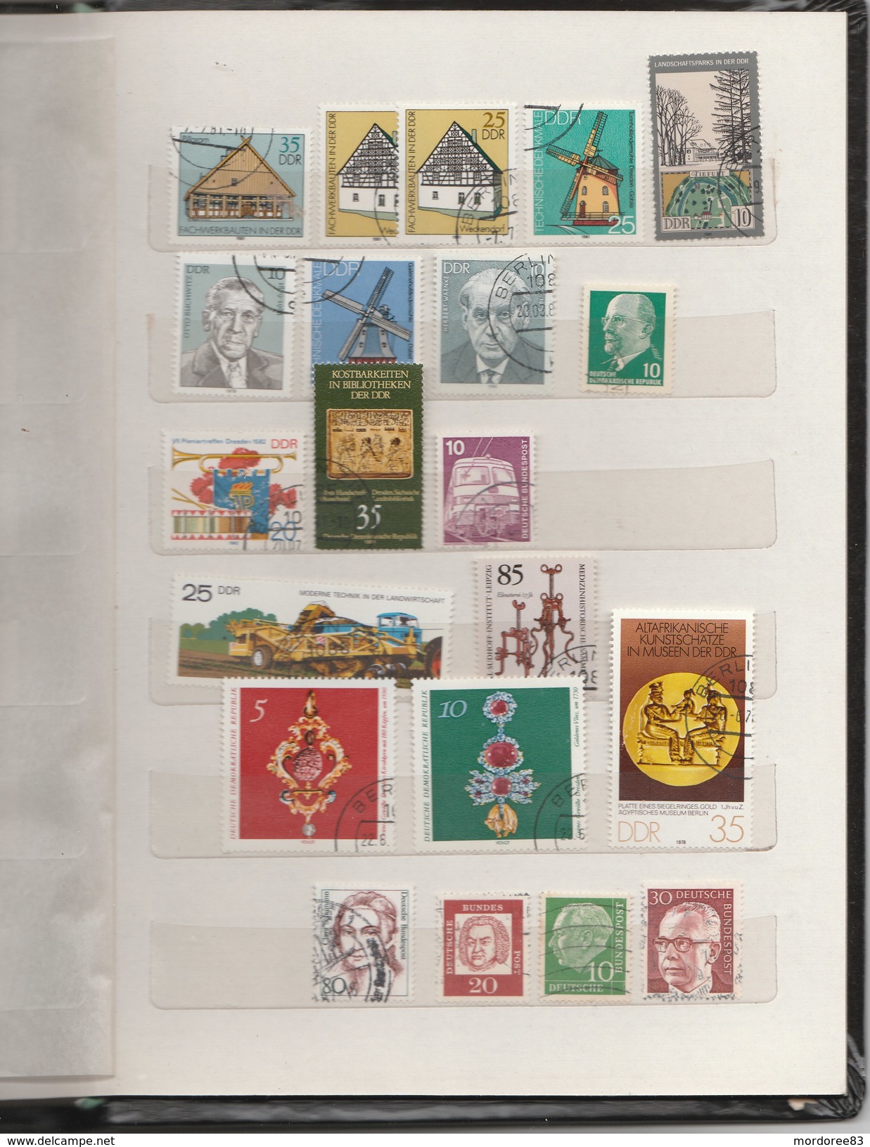 ALLEMAGNE - ALBUM 585 TIMBRES NEUFS ET OBLITERES BAYERN- WURTTENBERG - DEUTSCHE REICH - DDR -   TDA224