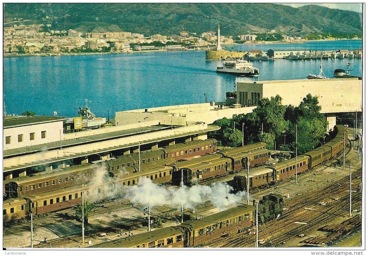 Messina-Arrivo Alla Stazione Marittima Con Treni-1964 - Messina