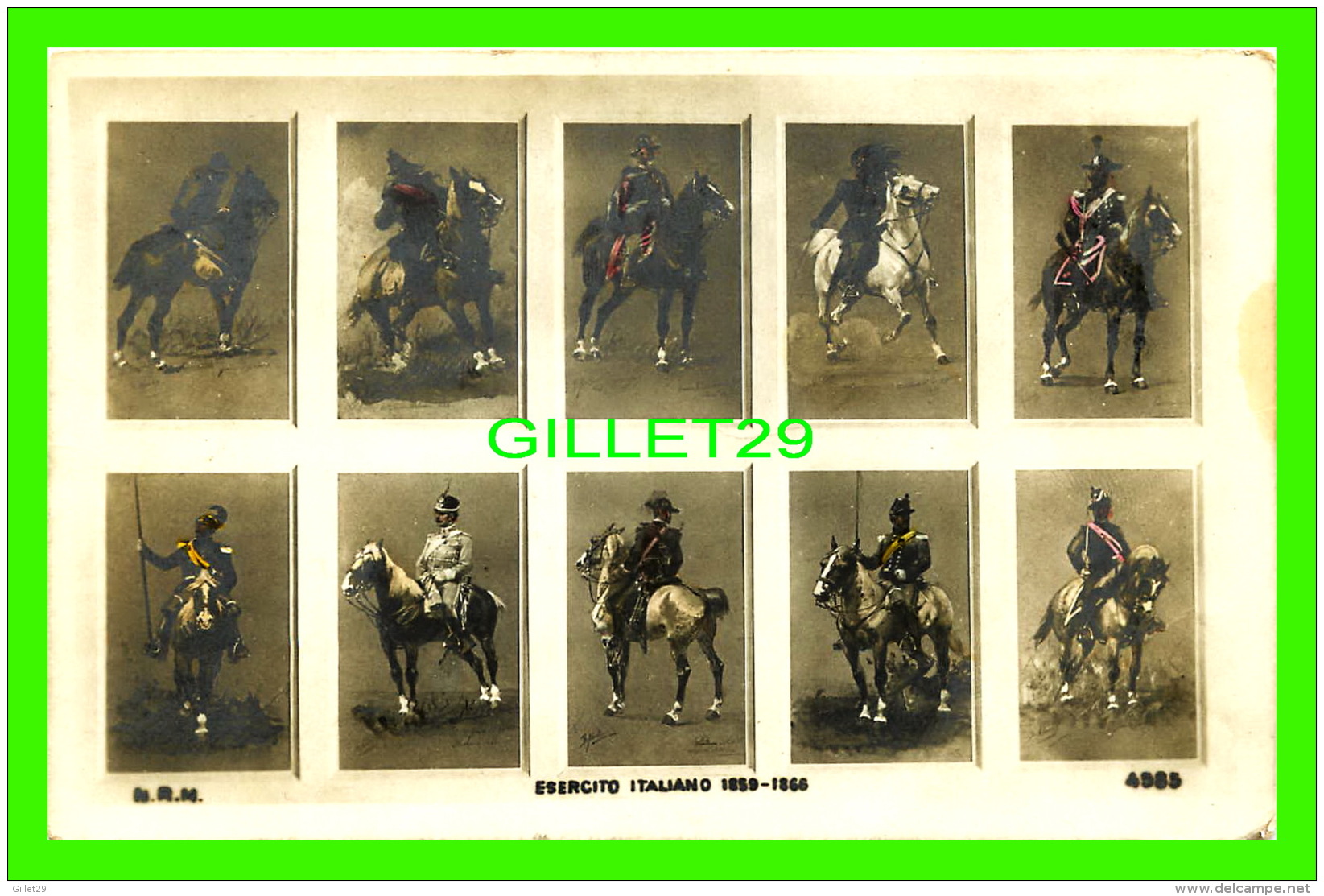 MILITARIA - ESERCITO ITALIANO 1859-1866 - WRITTEN IN 1908 - SOLDIERS ON HORSES - - Régiments