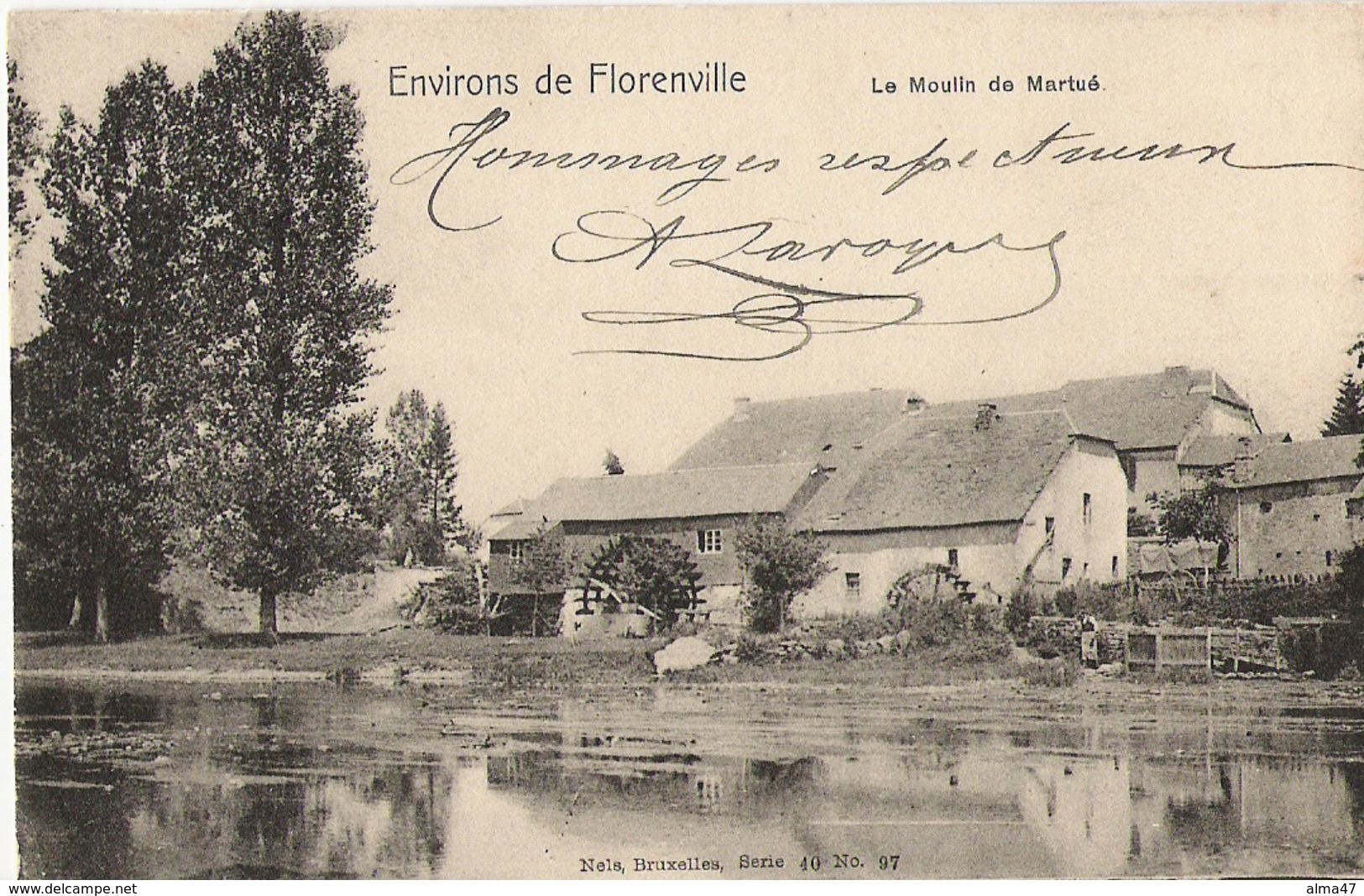 Martué - Le Moulin Roues - Nels Série 40 N° 97 - Circulé 1904 - Timbre VOIR VERSO - Florenville