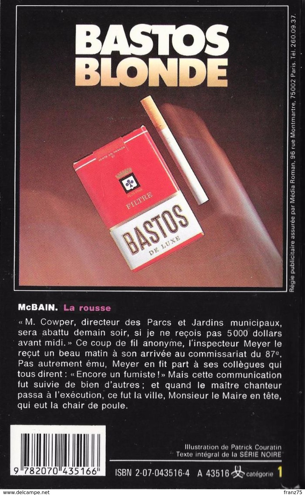 La ROUSSE-Ed Mc BAIN-1984 Carré Noir N°516--TBE - NRF Gallimard