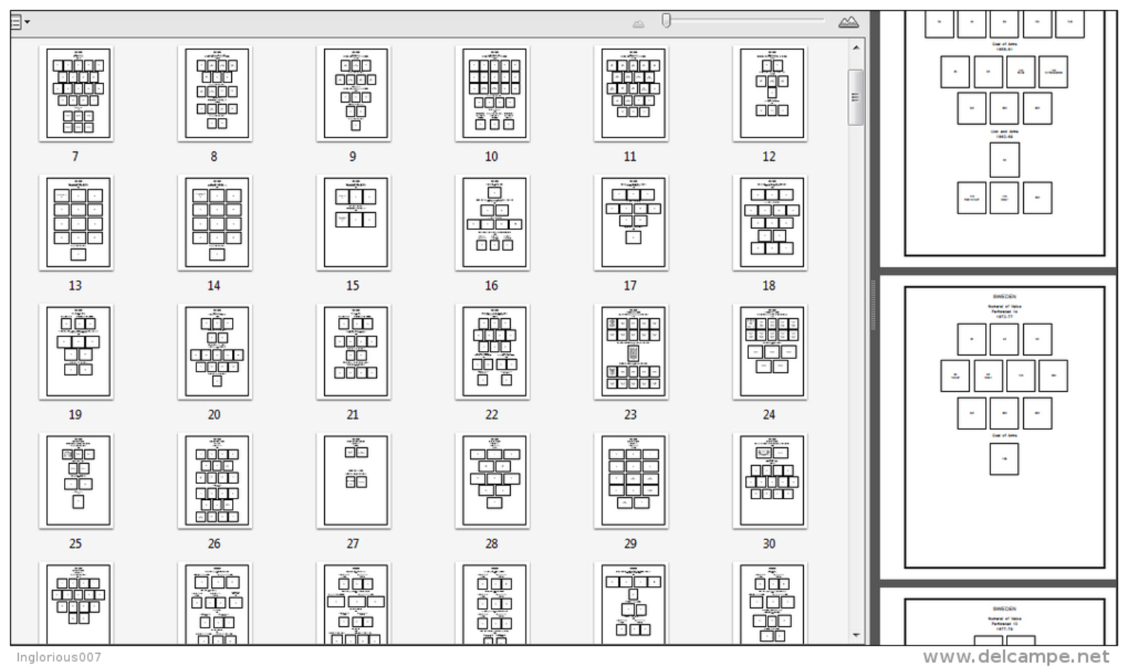 SWEDEN STAMP ALBUM PAGES 1855-2011 (273 Pages) - Englisch