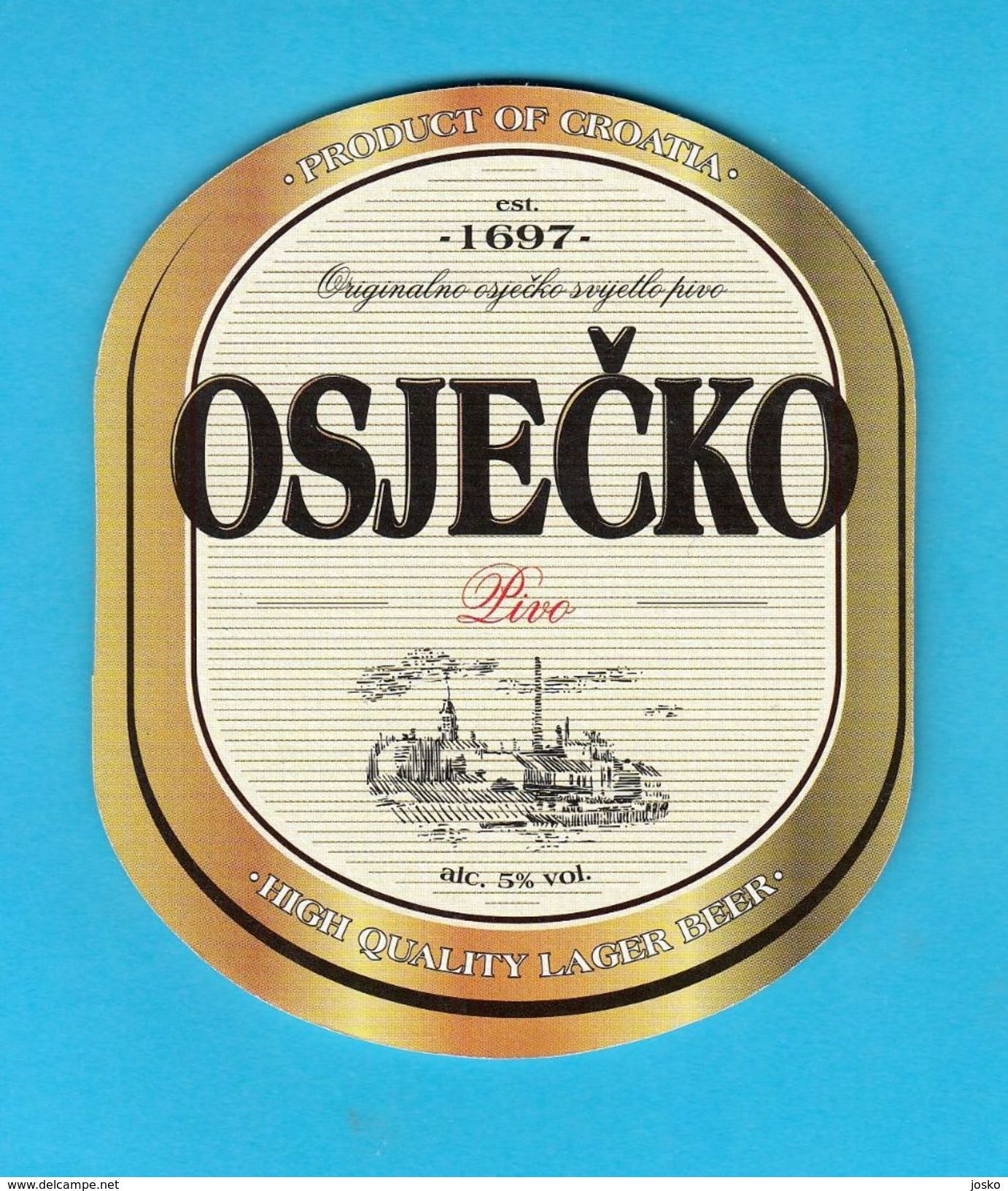 OSJECKO PIVO Osijek Brewery - Croatia Beer Coaster Mat Bierdeckel Sous-bock Bocks Tapis De Bière Sottobicchiere Di Birra - Bierdeckel