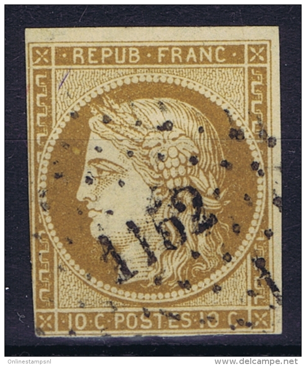 France: Yv Nr 1 A Obl./Gestempelt/used  PC 1152 Dunkerque - 1849-1850 Cérès