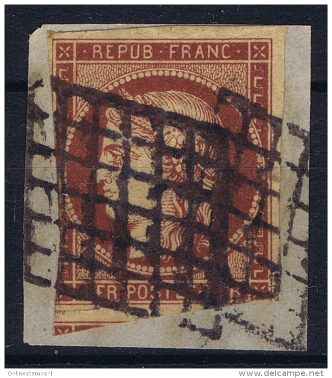 France: Yv Nr 6 B Obl./Gestempelt/used   Grille - 1849-1850 Cérès