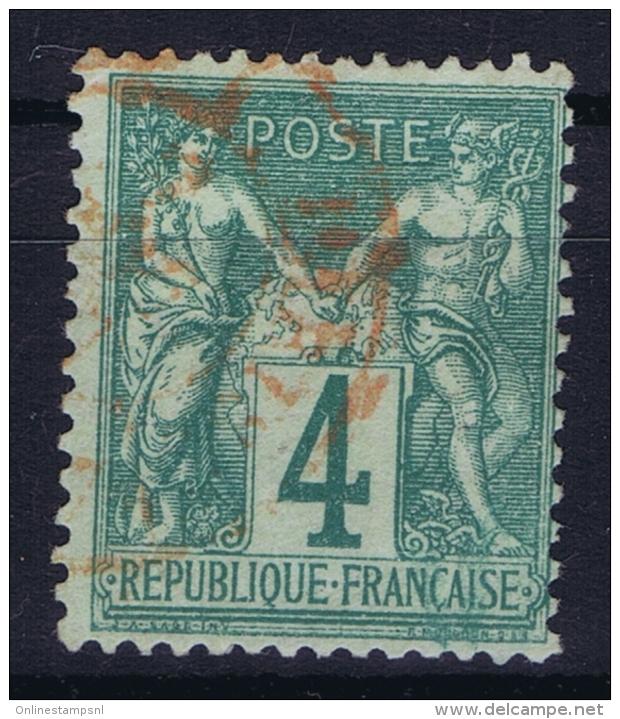 France: Yv Nr 63 I Obl./Gestempelt/used - 1876-1878 Sage (Type I)