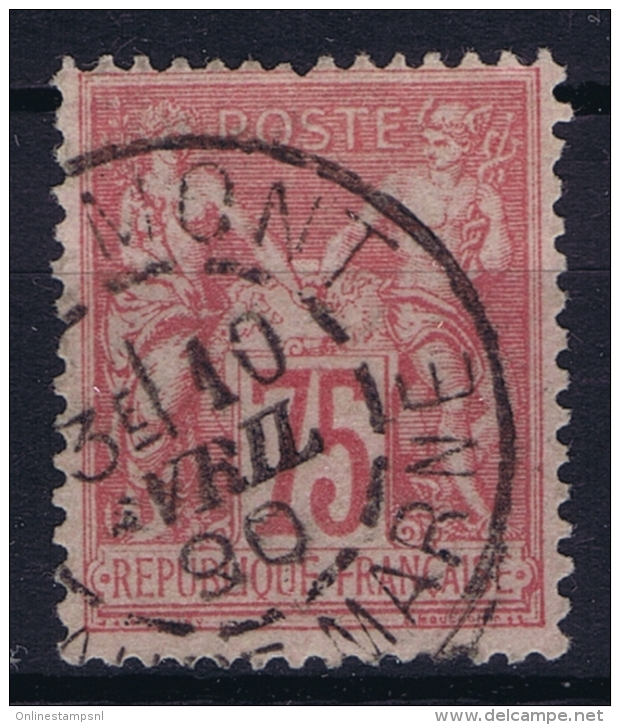 France: Yv Nr 81 II  Obl./Gestempelt/used - 1876-1898 Sage (Type II)