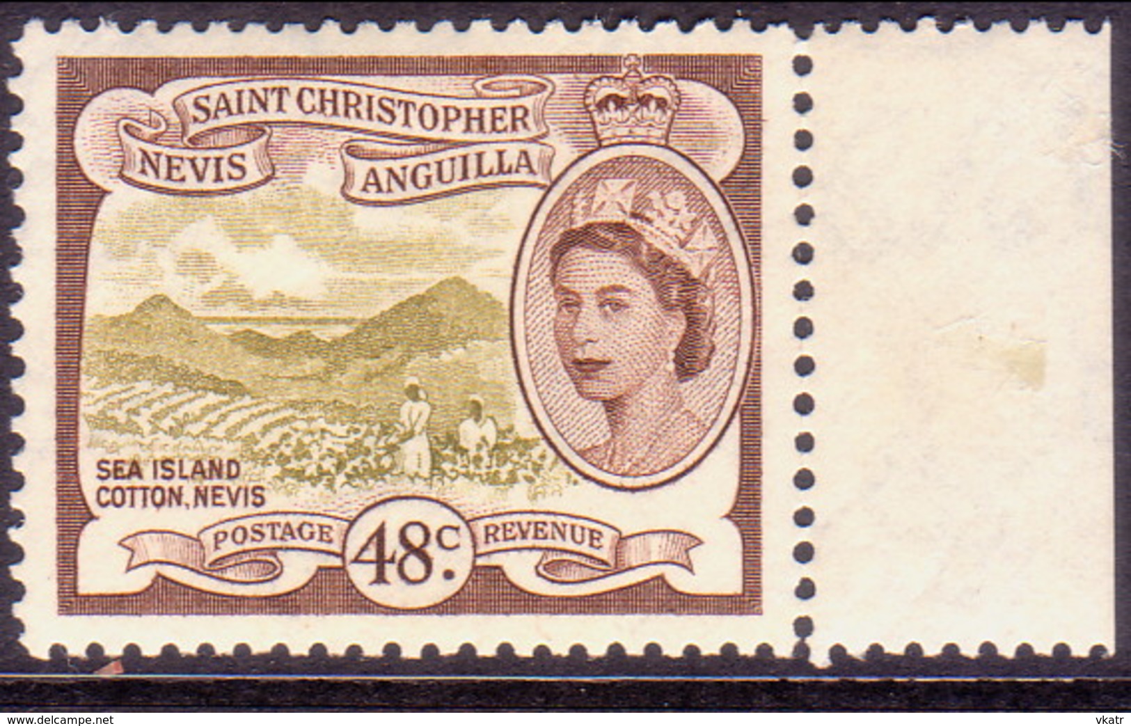 ST KITTS_NEVIS 1954 SG #115 48c MNH - St.Christopher-Nevis-Anguilla (...-1980)
