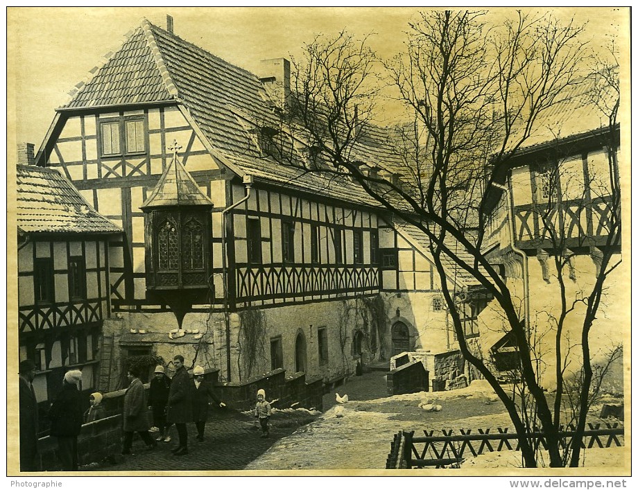 Allemagne De L'Est Wartburg Pres D'Eisenach Maison A Colombage Ancienne Photo 1967 - Places