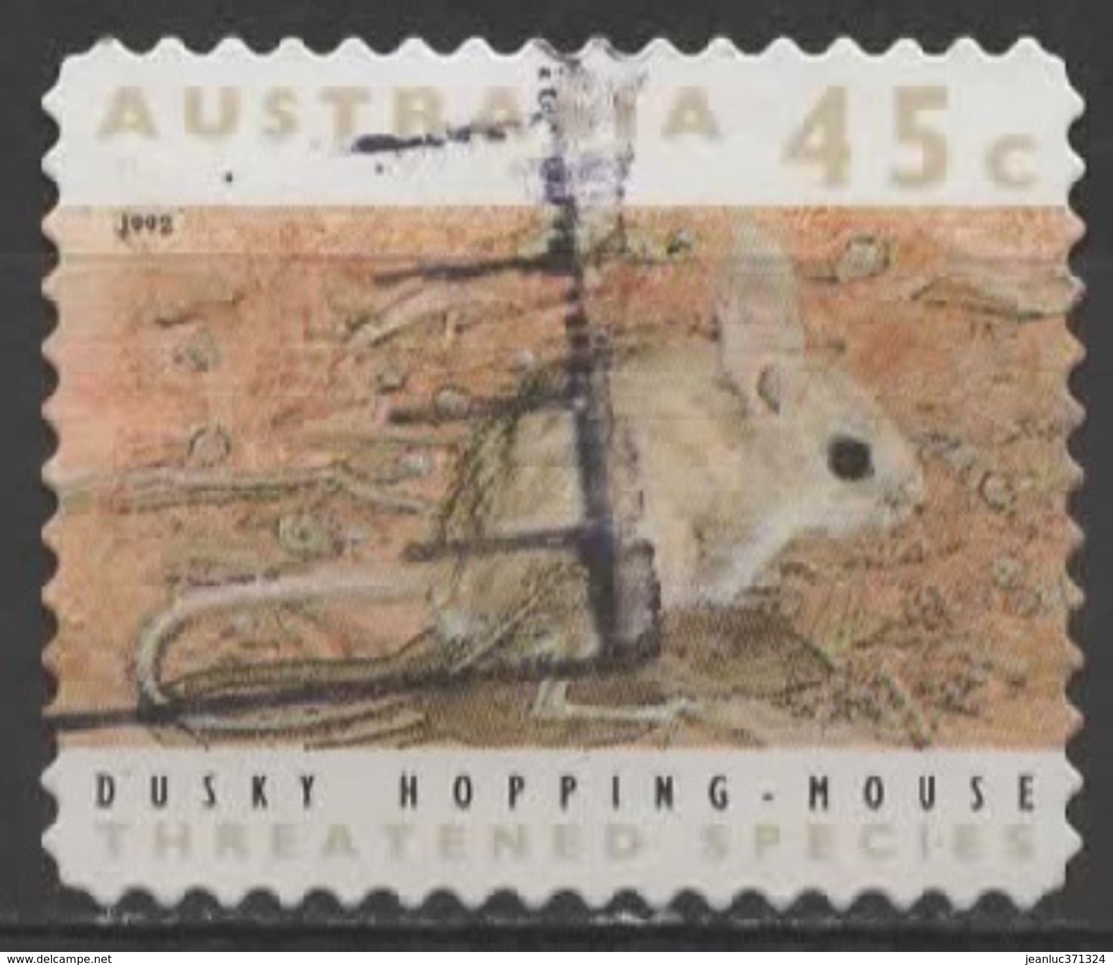 N° 1253 O Y&T 1992 Espèce Animales Menacées D'extinction (Gerboise) - Used Stamps