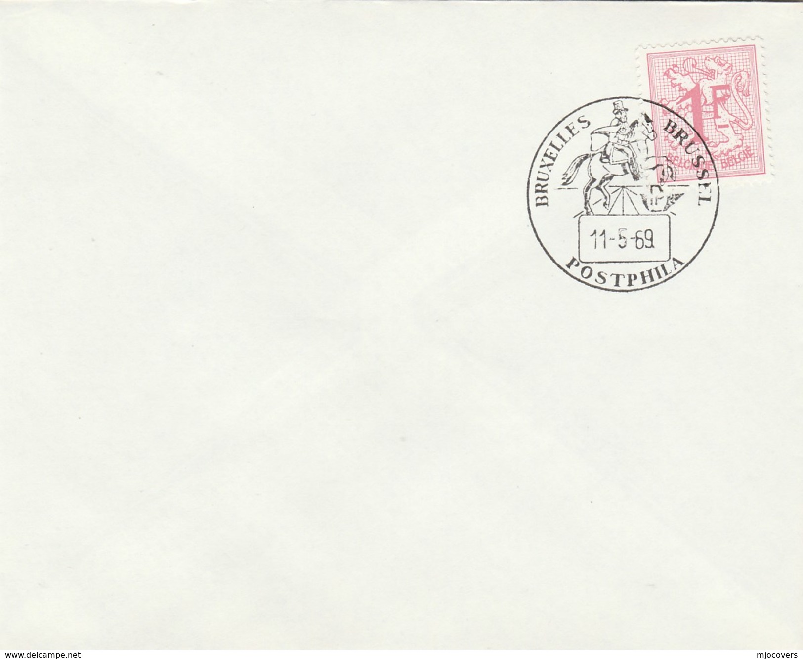 1969 BELGIUM COVER EVENT Pmk Illus HORSE, POSTPHILA ,  Stamps - Caballos