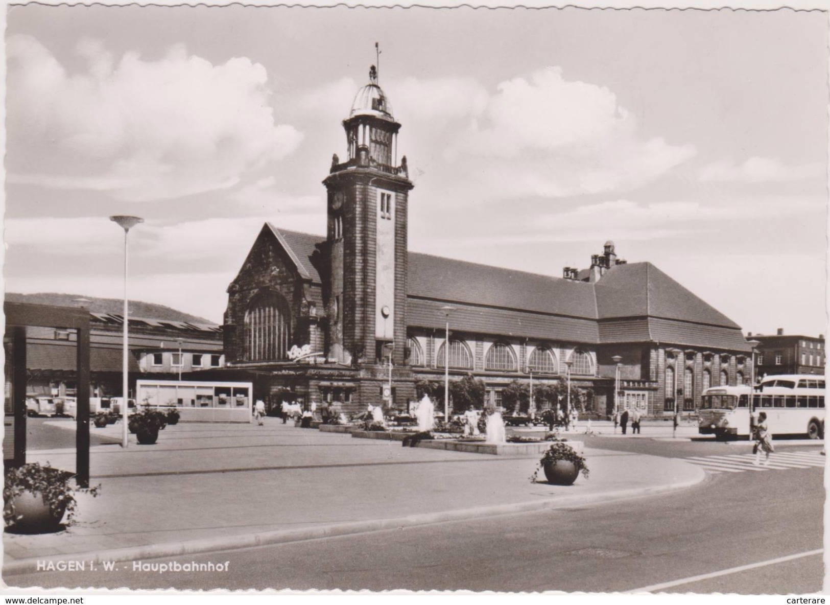 GERMANY,ALLEMAGNE,RHENANIE DU NORD WESTPHALIE,HAGEN,RUHR,LA GARE - Hagen