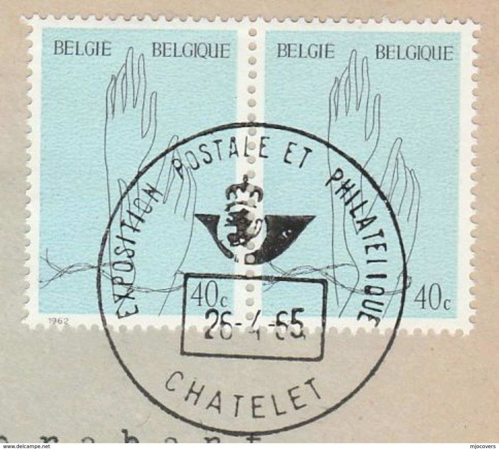 1965 BELGIUM COVER EVENT Pmk CHATELET PHILATELIC EXPOSITION, Stamps - Philatelic Exhibitions