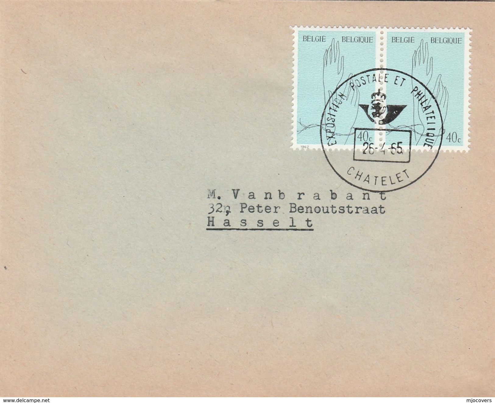 1965 BELGIUM COVER EVENT Pmk CHATELET PHILATELIC EXPOSITION, Stamps - Philatelic Exhibitions