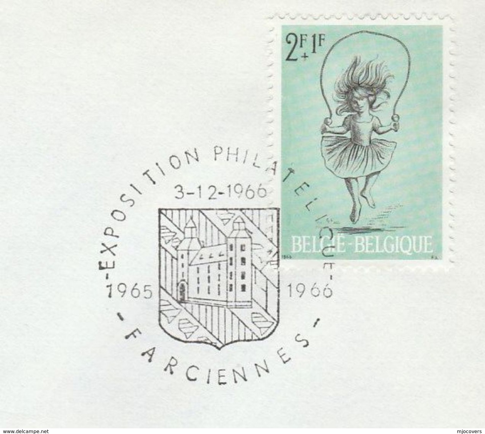 1966 Cover FARCIENNES COAT OF ARMS Event PHILATELIC EXPOSITION Belgium Stamps Exhibition - Covers